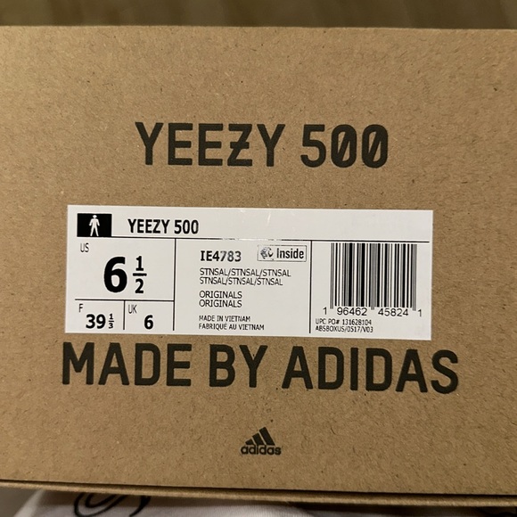 Adidas YEEZY 500 ‘STONE SALT’ Size 6.5US - Picture 4 of 4